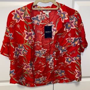 Forever 21 red Hawaiian shirt, new with tags.